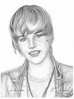 coloriage justin bieber sourit